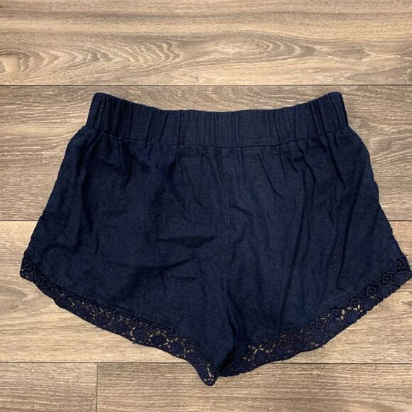 Aeropostale Navy Blue Shorts Lace Crochet Edge Size XS Teen  Pre—Teen - Picture 1 of 4
